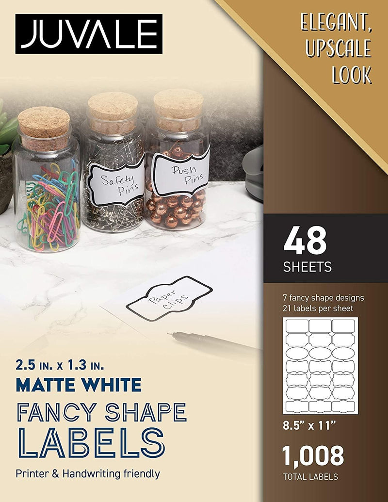 Self Adhesive Label Sticker Sheets (48 Pack)
