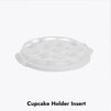 2-In-1 Round Cake Carrier with Lid for 6-8 Inch Pies, 13 Cupcakes (11 x 5.75 In)