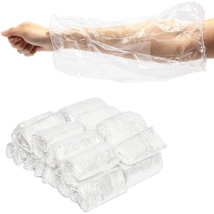 Transparent Arm Sleeve Coverings, Single-Use Plastic Cover (16 In, 200 Pack)