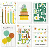 48 Pack Happy Birthday Cards Bulk with Envelopes - Blank Inside - 6 Colorful Designs for Work, Men, Women, Kids, Family, Friends (4x6 In)