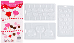 Valentine's Dessert for Chocolate and Candy, Hearts, Kisses (11 x 6 x 0.8 In, 3 Pack)