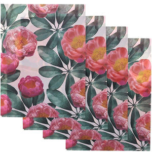 Decorative 2-Pocket Folders, Plastic, Letter Size, 3 Floral Designs (12 Pack)
