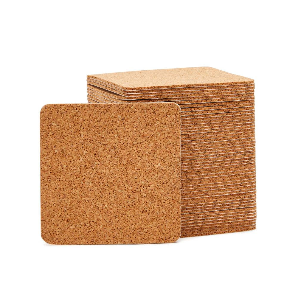 Self-Adhesive Cork Squares, 50 Pack Tiles Sheets
