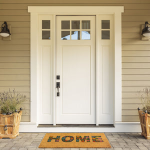 Nonslip Coco Coir Front Door Welcome Mat, Home Outdoor Rug (17 x 30 In)