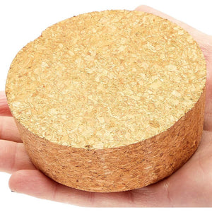 Size #48 Large Tapered Cork Plugs for Jars and Bottles (3.48 x 3.27 x 1.29 In, 3 Pack)