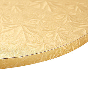 Set of 6 Gold Cake Drums, 8, 10 and 12 Inch Round Boards for Baking (2 of Each Size)