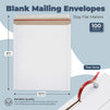 100 Pack Thick Stay Flat Rigid Mailers 12.75x15 with Self Adhesive Seal, 550 GSM Bulk White Cardboard Envelopes for Shipping, Mailing