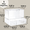 Clear Tissue Box Holder with Pull Out Drawer, Rectangle Dispenser Tissue Box Cover and Cosmetic Organizer for Bathroom (9.3 x 7 x 5 In)