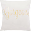 Throw Pillow Covers - 4-Pack Decorative Couch Throw Pillow Cases for Girls and Woman, White Covers with Rose Gold Foil Lettering and Print Design Cushion Covers for Modern Home Décor, 17 x 17 Inches