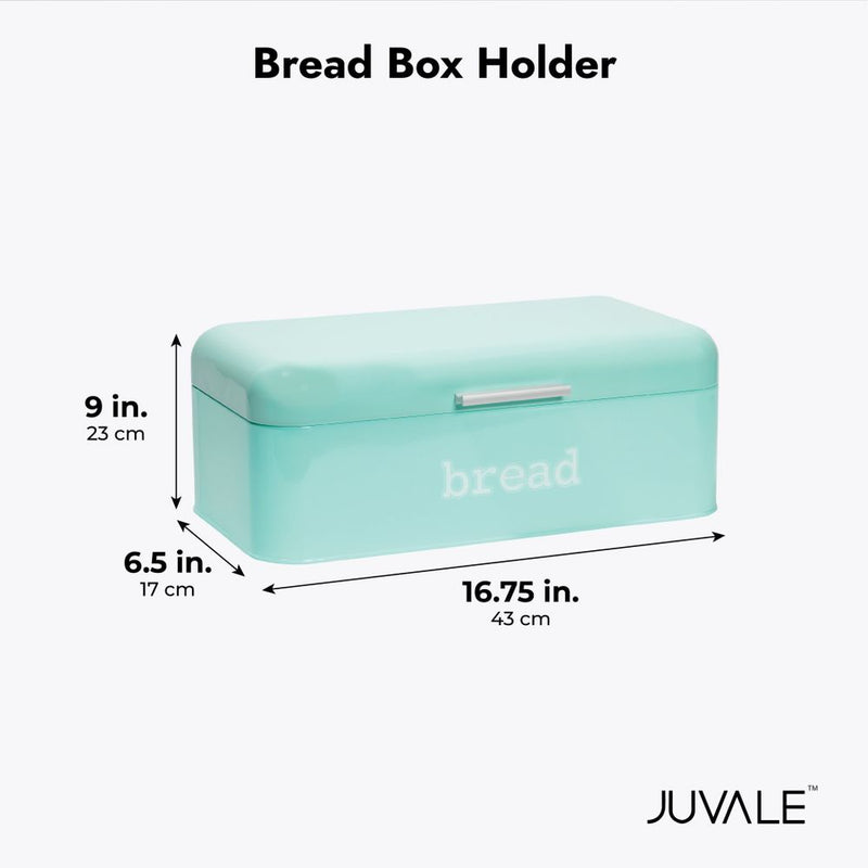 Bread Bin, Food Storage Box for Countertop, Mint Green Kitchen Accessories (Large)