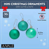 Mini Shatterproof Glitter Christmas Tree Ball Ornaments (Forest Green, 2.3 in, 36 Pack)