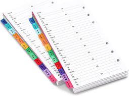 Address Book Refill Sheets with 6 Hole Punch (6.75 x 4 In, 2 Pack)