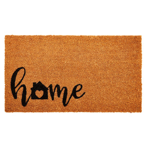 Natural Coco Coir Home Doormat for Outdoor Entrance, 17 x 30 Inch Welcome Rug for Front Door, Porch