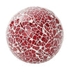 5 Pack Red Decorative Orbs for Centerpiece Bowls, 3-Inch Mosaic Glass Sphere for Home Décor, Accessories for Living Room