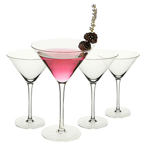 9 oz Martini Glasses Set of 4 for Cocktail Parties, Wedding Gift, Housewarming, Bar Accessories