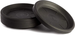 Juvale Plastic Plant Saucer Trays (6 in, Black, 15 Pack)
