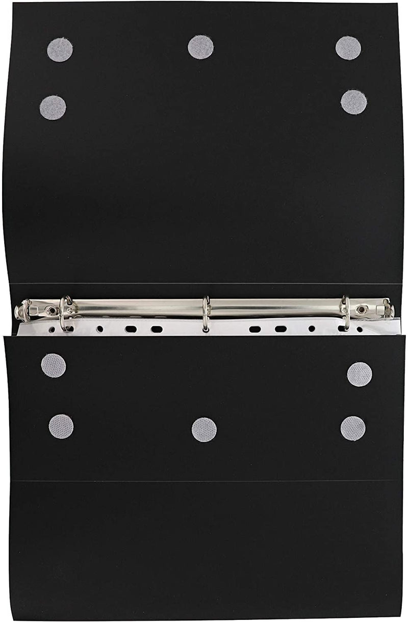 2-Pack Black Presentation Folder Binder with 10 Sheet Protectors for 8.5 X 11 inches