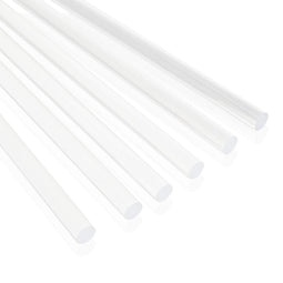 Acrylic Dowel Rods for DIY Crafts, Clear Plastic (0.5 x 12 in, 6 Pieces)
