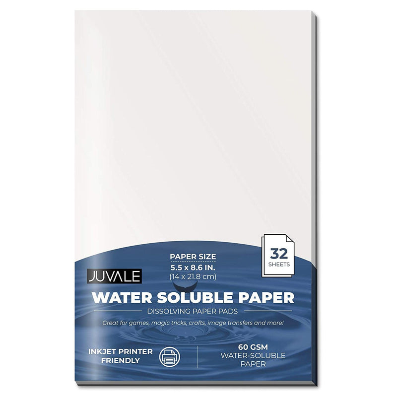 Water Soluble Dissolving Notepad, White Blank Spy Paper, 5.5 x 8.6 inches