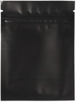 Resealable Smell Proof Foil Pouch Bag (4 x 6 Inches, Black, 100 Pack)