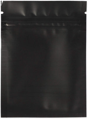 Resealable Smell Proof Foil Pouch Bag (4 x 6 Inches, Black, 100 Pack)