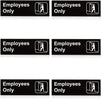 6 Pack Employees Only Aluminum Durable Sign 9" x 3" for Business Office Restaurant