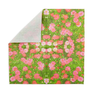 Pink Daisy Paper Napkins for Birthday Party Decorations (6.5 x 6.5 In, 100 Pack)