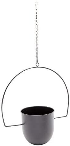 Black Metal Hanging Planter (12 x 25.75 Inches, 2 Pack)