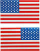 American Flag Vinyl Decal for Car, Mirror Image Reversed Design (5x3 In, 8 Pack)