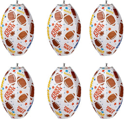 Football Party Decorations, Hanging Football Paper Lanterns (7.5 Inches, 6-Pack)