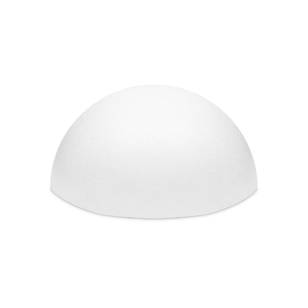 Juvale Half Foam Ball,  Large Polystyrene Hollow Sphere for Arts Craft, Ornaments & Projects (White, 11.5" x 6")