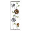 Metal Flower Wall Decor for Living Room, Wall Art for Gifts, Weddings, Housewarming (12 x 35 In)