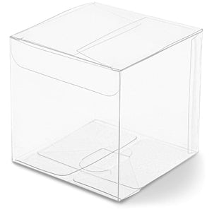 Clear Candy Gift Box, Transparent Boxes for Candy Party Favors (3 In, 50 Pack)