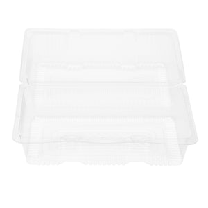 50 Pack Clear Disposable Food Containers with Hinged Lids, 9x6x4 Inch Plastic Take Out Boxes