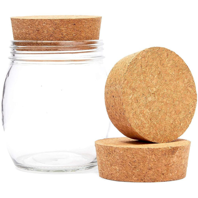 Juvale 12 Pack Tapered Cork Plugs for Wine Bottles, DIY Arts and Crafts (Size 22, 1.7 x 1.5 x 1.5 in)