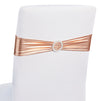 100 Pack Rose Gold Chair Sashes with Silver Buckles for Wedding Reception, Baby Shower, Birthday Party, Fits 13.5- to 16.5-Inch Chair Backs