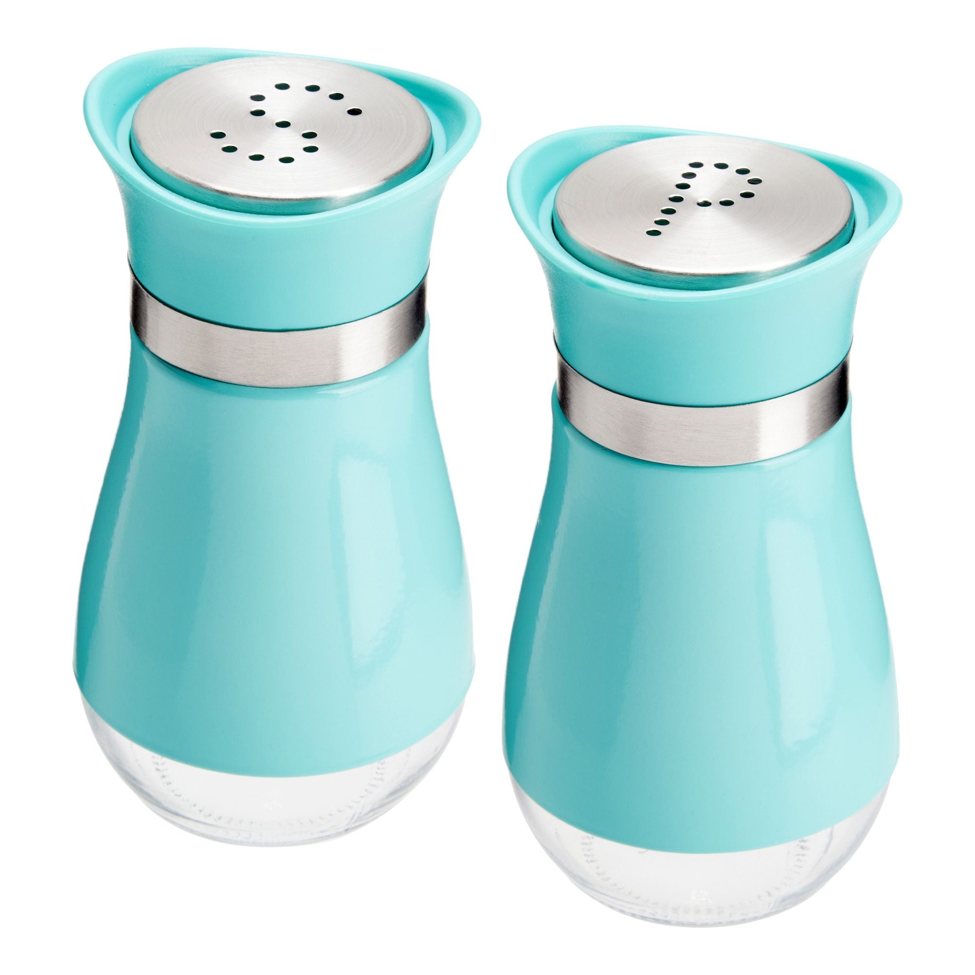 Juvale Salt and Pepper Shakers Stainless Steel Glass Set