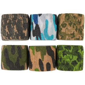 12 Pack Self Adhesive Bandage Wrap, Camouflage Cohesive Tape (2 In x 5 Yards)