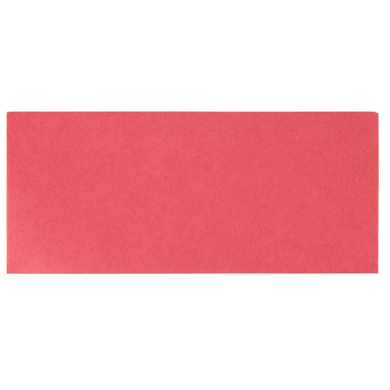 100 Pack Envelopes #10, Colored Red Business Envelope Value Pack, Gummed Seal Square Flap, Heavy Weighted Paper for Birthday Christmas Cards, Standard Size Letters