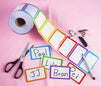 600 Stickers, Colorful Plain Name Tag Labels for Classroom, School Supplies for Teachers, 6 Colors, 3.5 x 2 In