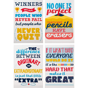 Motivational Posters for Classroom, Inspirational Quotes, Teacher Supplies (20 Pack)