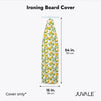 Ironing Board Cover and Pad 15x54 Standard Size Ironing Board Cover with Elastic Edge for Snug and Secure Fit, Thick and Durable Material (Yellow and Green Lemon Print Design)