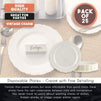 25 Pack Plastic Dinner Plates for Party, Cream with Fine Detailing (10 Inches)