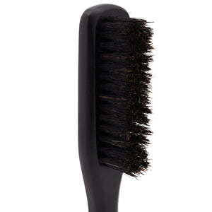 Boar Bristle Beard Brush for Men, Black Facial Hair Brushes with Bag (2 Pack)