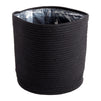 Juvale 2 Pack 11-inch Woven Plant Basket - Boho Style Indoor Floor Planters with Plastic Liner (Black)