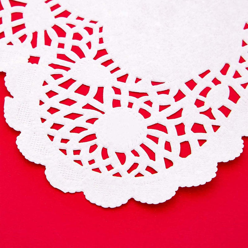 Juvale 200 Pack Heart Shaped Paper Lace Doilies For Valentine's