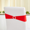 100 Pack Red Chair Sashes with Silver Buckles for Wedding Reception, Baby Shower, Birthday Party, Fits 13.5- to 16.5-Inch Chair Backs