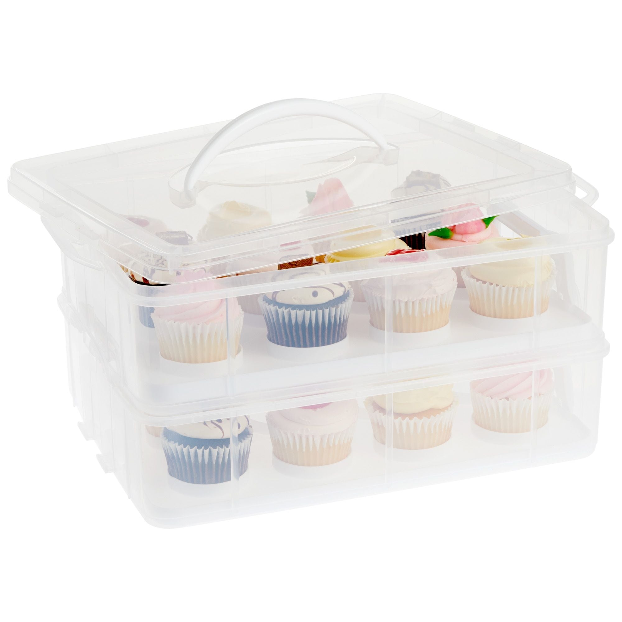 Cupcake Storage Carrier Container Holds 24 Cupcakes or Muffins Great for  Parties