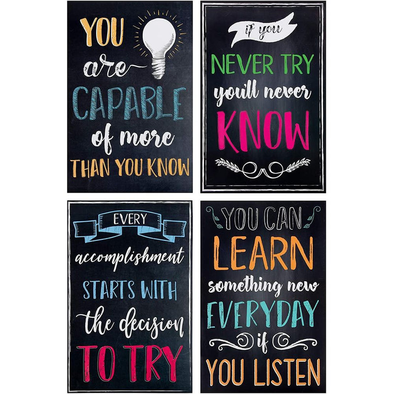 20 Pack Motivational Posters, 13x19 Growth Mindset Signs, Teacher Classroom Supplies