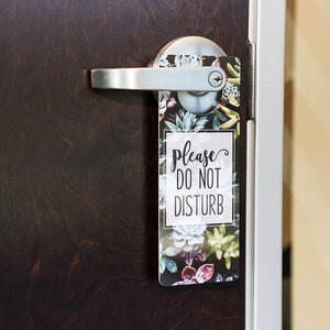 3 Pack Do Not Disturb Door Hanger Sign, Double Sided, Welcome Please Knock, Succulent